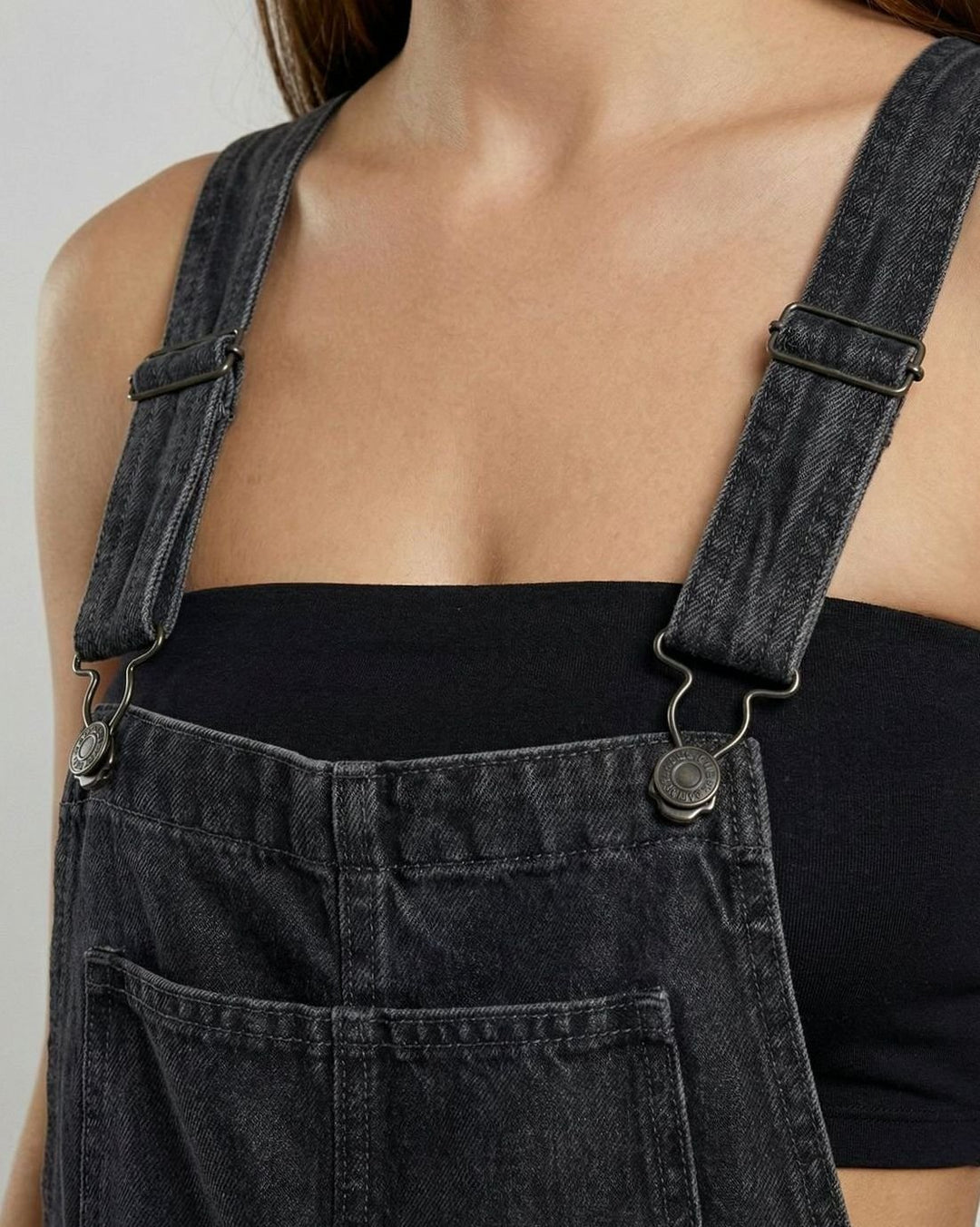 Women's Relaxed-Fit Cross-Back Denim Overalls