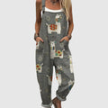 Olivia | Women's Relaxed-Fit Llama Print Adjustable-Strap Overalls