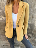 Olivia | Women's Single-Button Notch-Lapel Wool-Blend Blazer