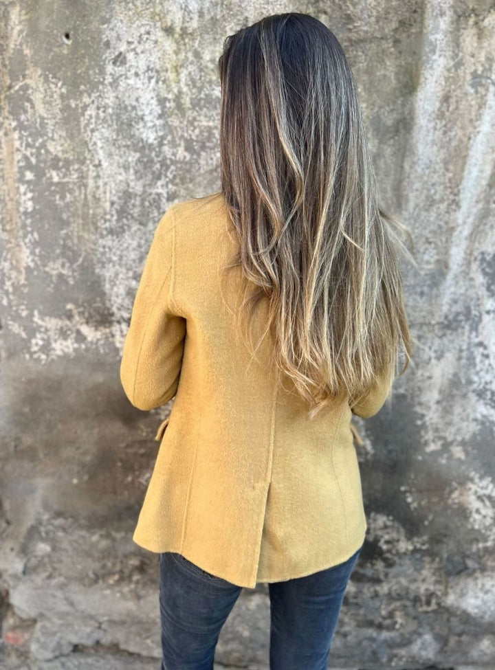 Women's Single-Button Notch-Lapel Wool-Blend Blazer