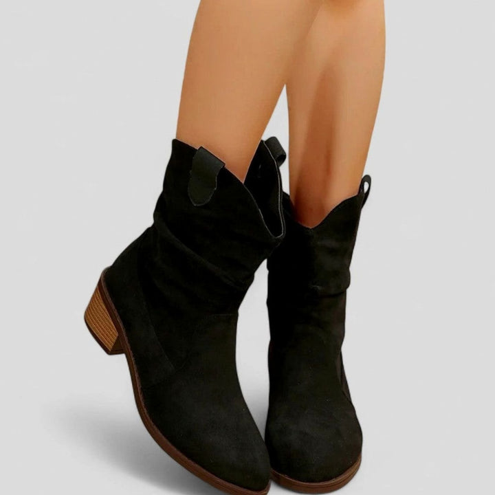 Women's Slouch Ankle Boots Cushioned Footbed Block Heel