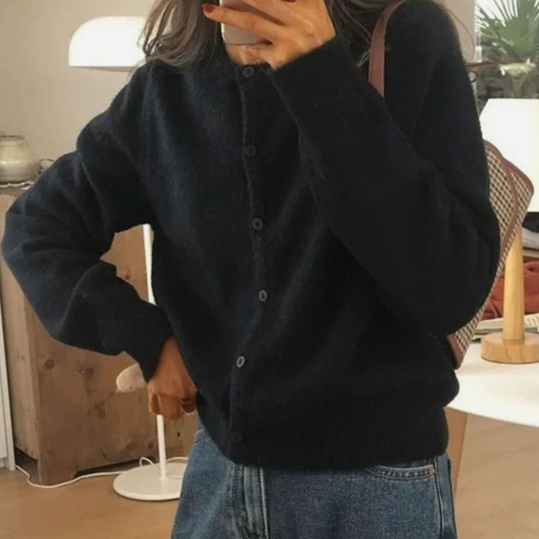 Women's Soft Knit Button-Front Cardigan Sweater