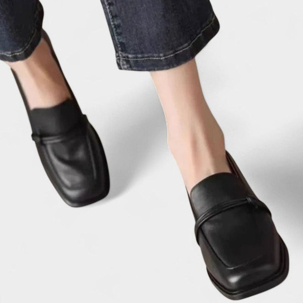 Women's Square-Toe Orthopedic Slip-On Loafers Low Heel