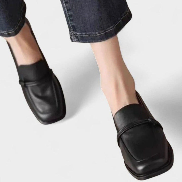 Women's Square-Toe Orthopedic Slip-On Loafers Low Heel