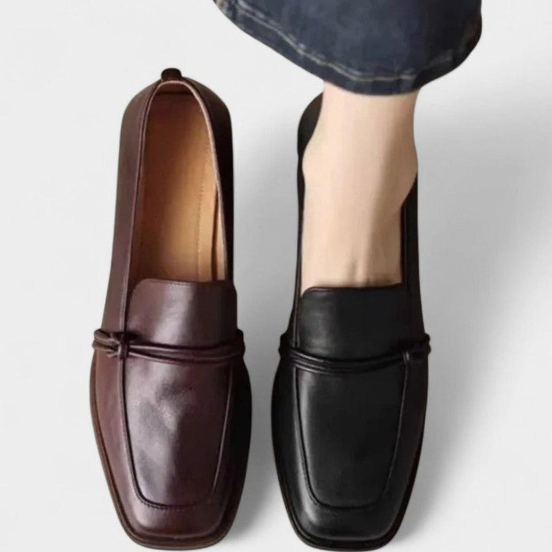Women's Square-Toe Orthopedic Slip-On Loafers Low Heel