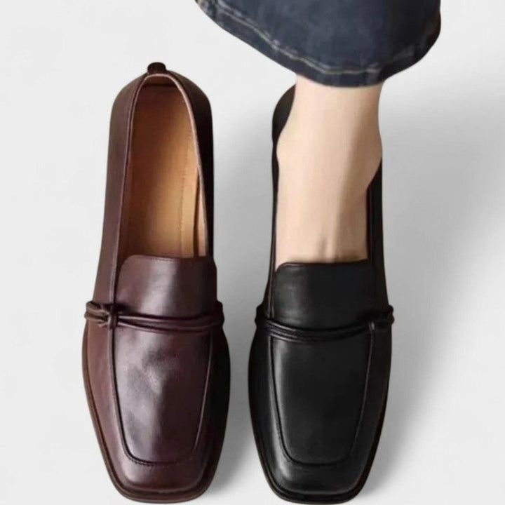 Women's Square-Toe Orthopedic Slip-On Loafers Low Heel