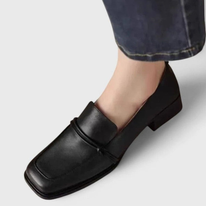 Women's Square-Toe Orthopedic Slip-On Loafers Low Heel