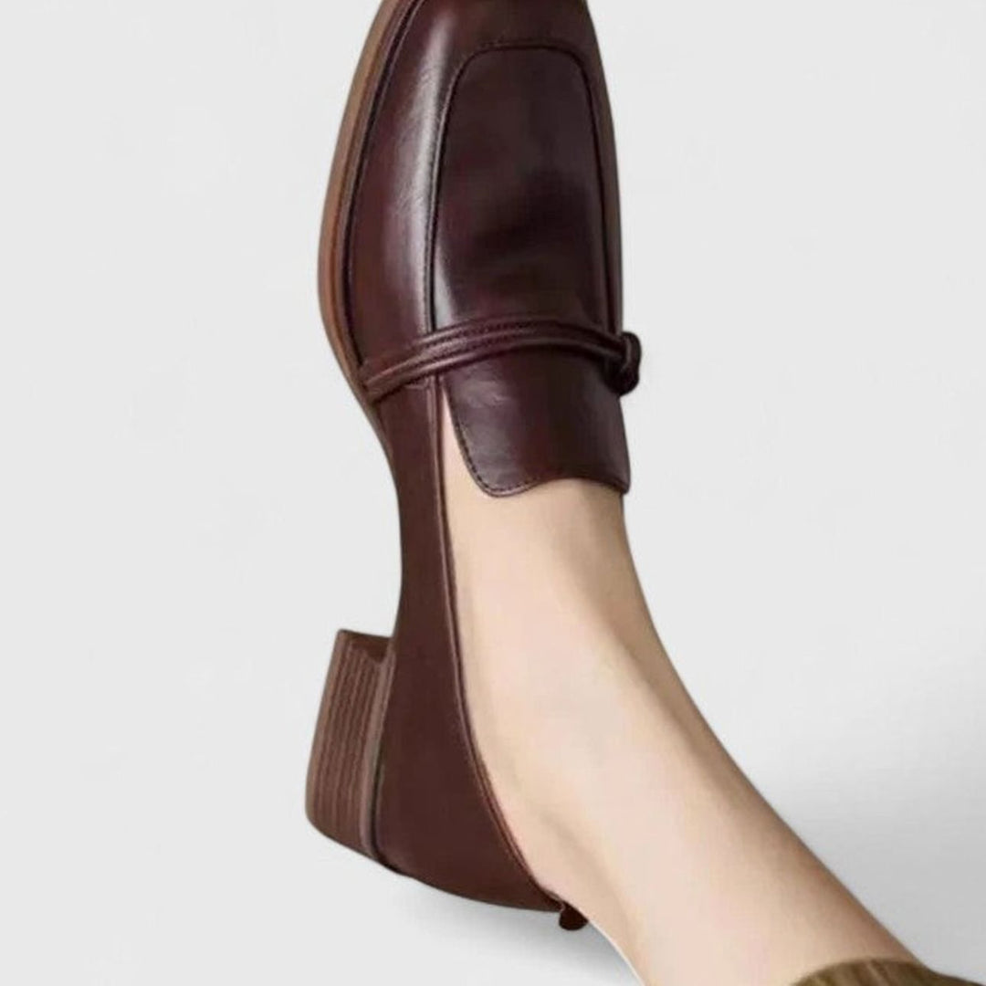Women's Square-Toe Orthopedic Slip-On Loafers Low Heel