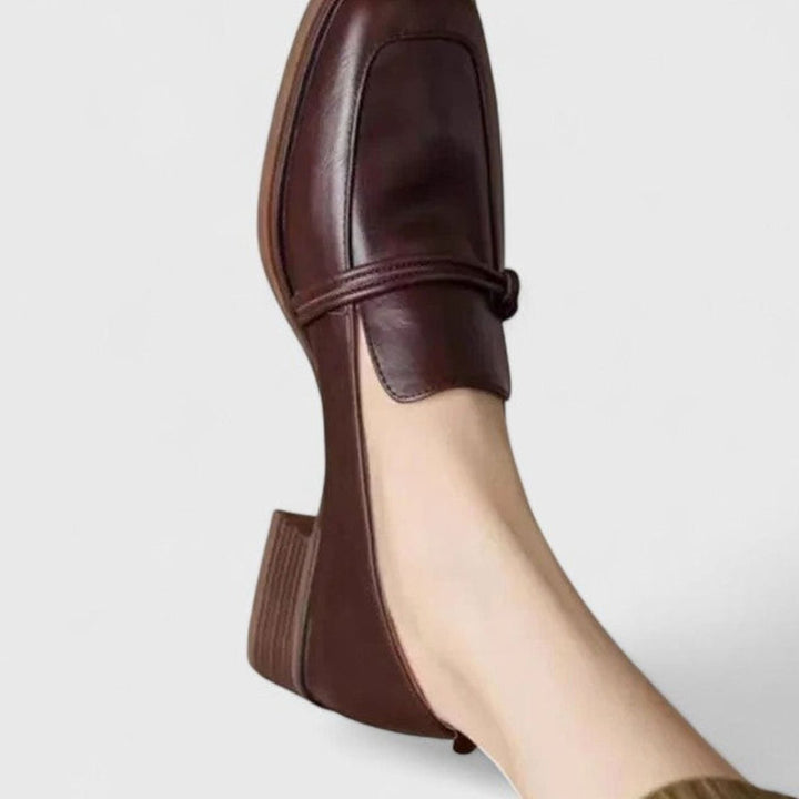 Women's Square-Toe Orthopedic Slip-On Loafers Low Heel