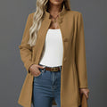 Isabella | Women's Stand-Collar Button-Front A-Line Mid-Length Coat