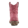 Olivia | Women's Suede Western Ankle Cowboy Boots Side-Zip