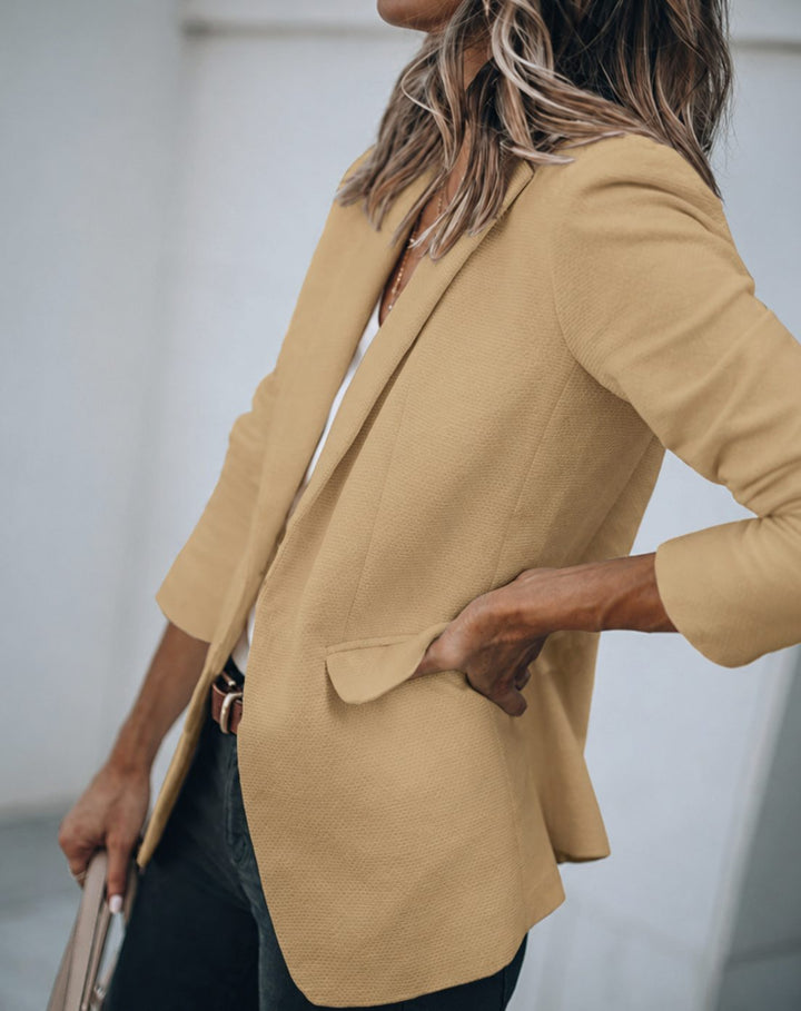 Women's Tailored Lapel-Collar Long-Sleeve Blazer