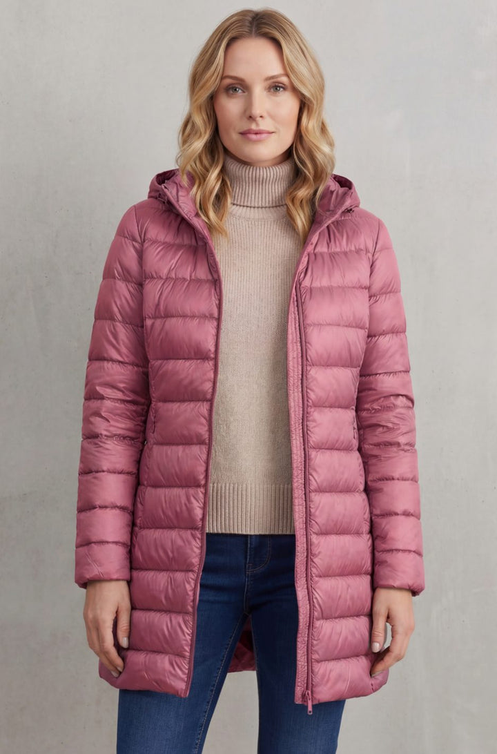 Women's Ultra-Lightweight Hooded Down Puffer Coat