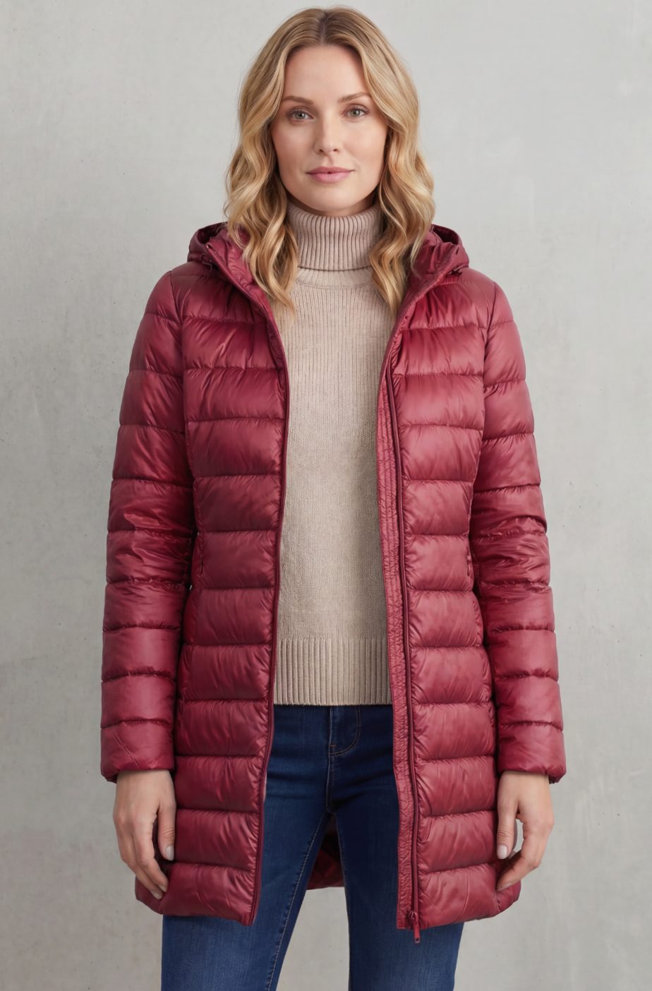 Women's Ultra-Lightweight Hooded Down Puffer Coat