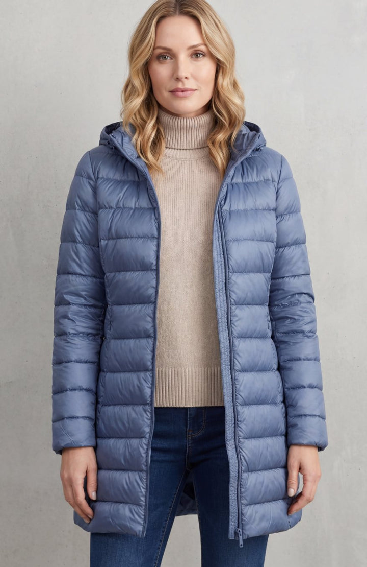 Women's Ultra-Lightweight Hooded Down Puffer Coat
