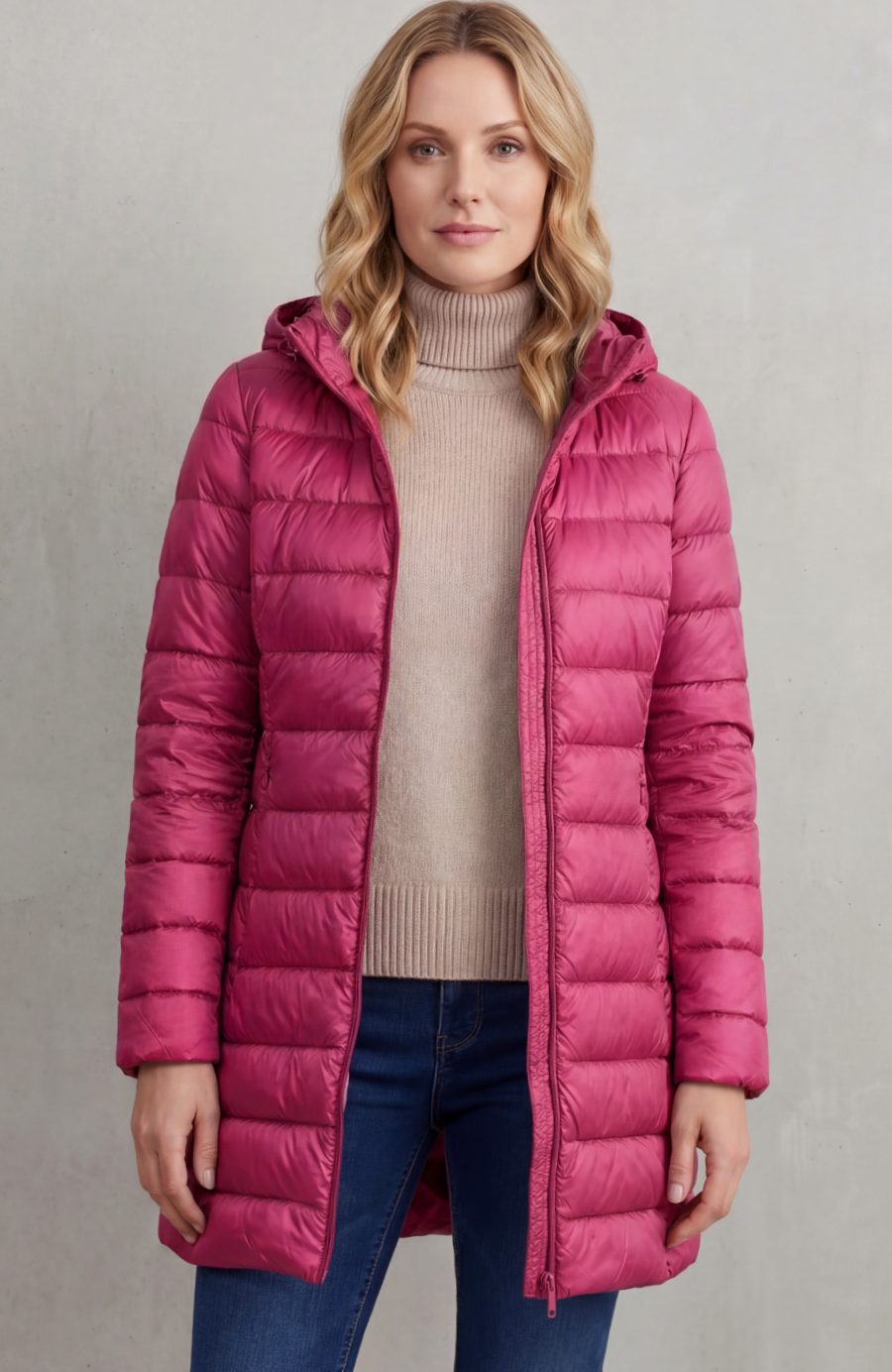 Women's Ultra-Lightweight Hooded Down Puffer Coat