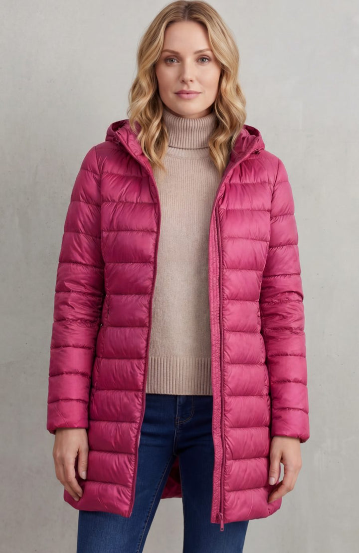 Women's Ultra-Lightweight Hooded Down Puffer Coat