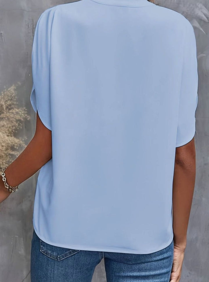 Women's V-Neck Batwing-Sleeve Relaxed Blouse