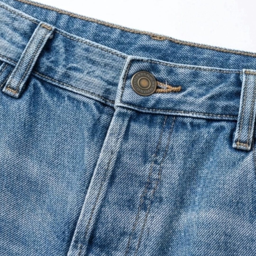 Women's Vintage-Inspired Cropped Straight Leg Frayed Hem Jeans