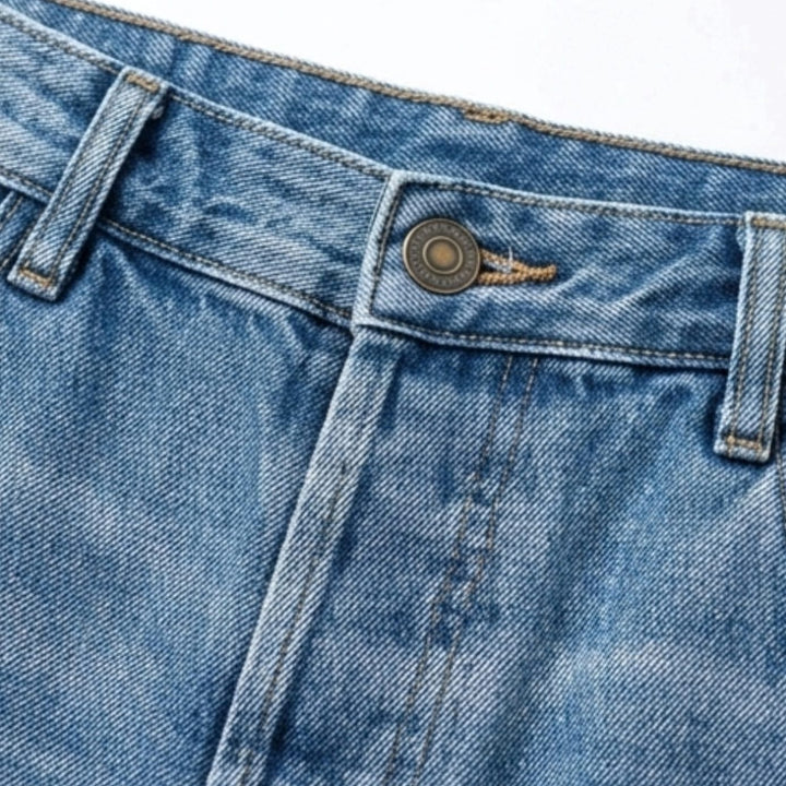 Women's Vintage-Inspired Cropped Straight Leg Frayed Hem Jeans