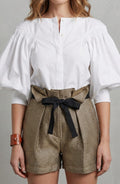 Grace | Women's Voluminous Puff Sleeve Button-Front Blouse