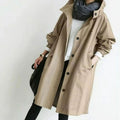 Scarlett | Women's Waterproof Hooded Trench Coat Relaxed-Fit Long Raincoat